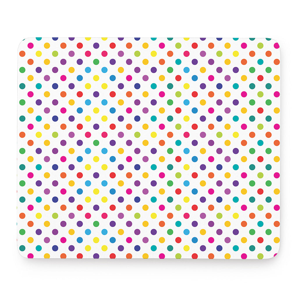 Colorful Polka Dot Pattern Print Mouse Pad