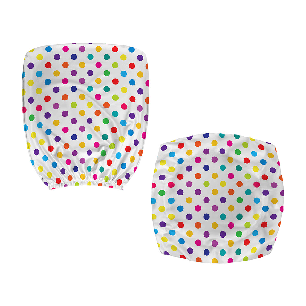Colorful Polka Dot Pattern Print Office Chair Cover