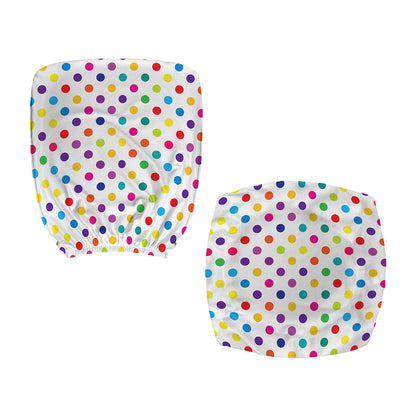 Colorful Polka Dot Pattern Print Office Chair Cover