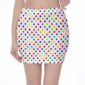 Colorful Polka Dot Pattern Print Pencil Mini Skirt