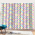 Colorful Polka Dot Pattern Print Pencil Pleat Curtains