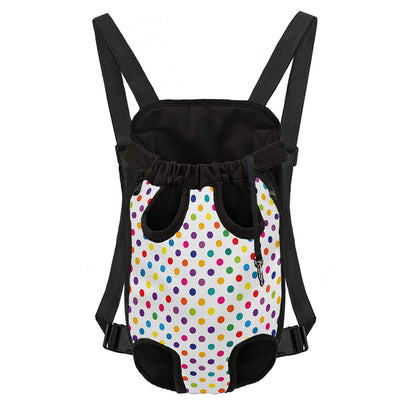 Colorful Polka Dot Pattern Print Pet Carrier Backpack