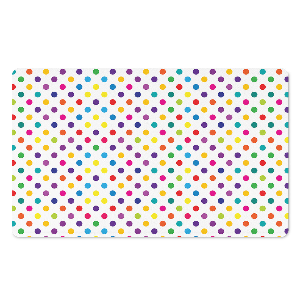 Colorful Polka Dot Pattern Print Polyester Doormat
