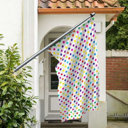 Colorful Polka Dot Pattern Print Polyester Flag