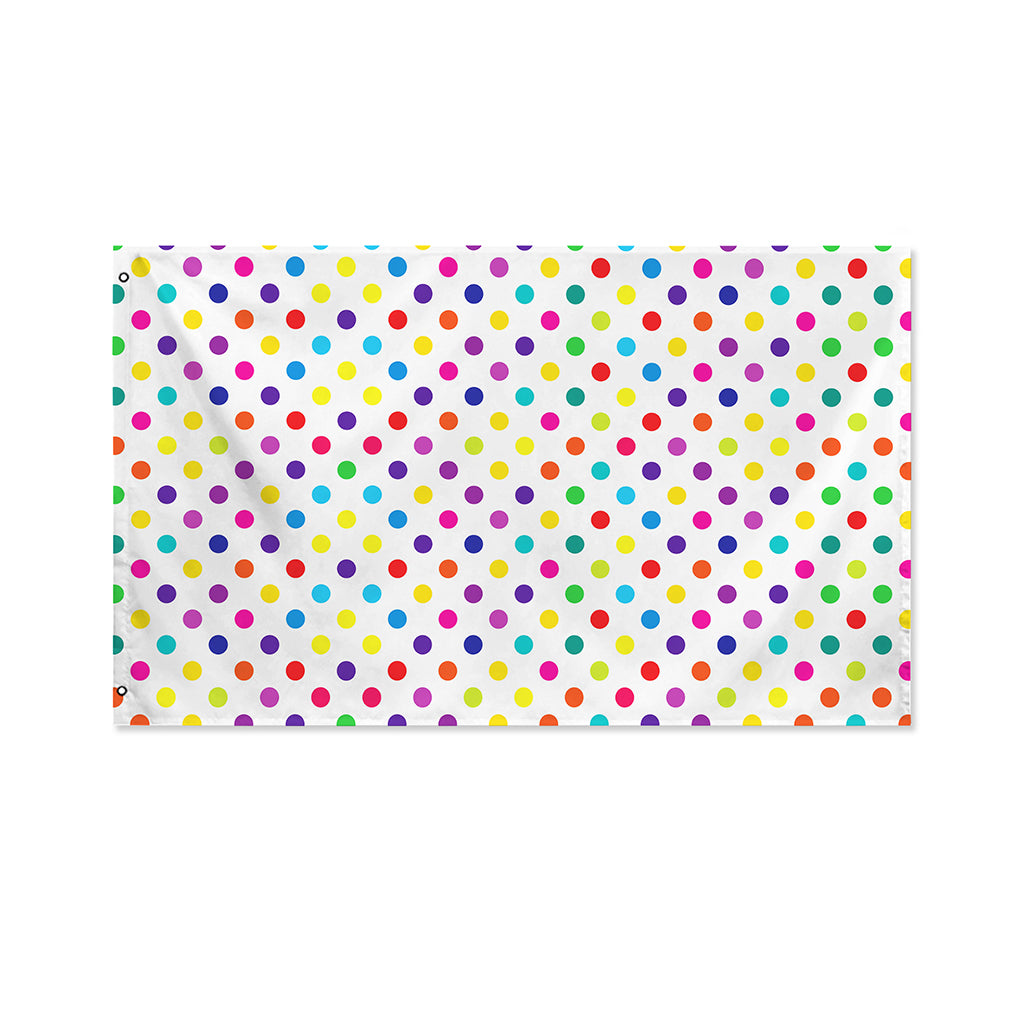 Colorful Polka Dot Pattern Print Polyester Flag