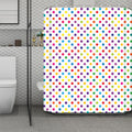 Colorful Polka Dot Pattern Print Polyester Shower Curtain