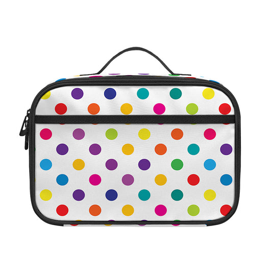 Colorful Polka Dot Pattern Print Portable Lunch Bag