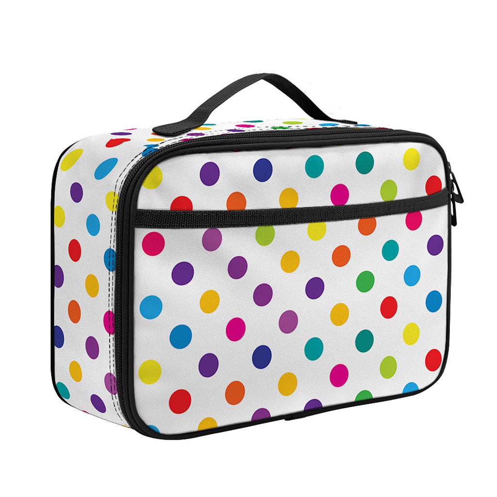 Colorful Polka Dot Pattern Print Portable Lunch Bag