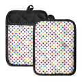 Colorful Polka Dot Pattern Print Pot Holders With Pocket