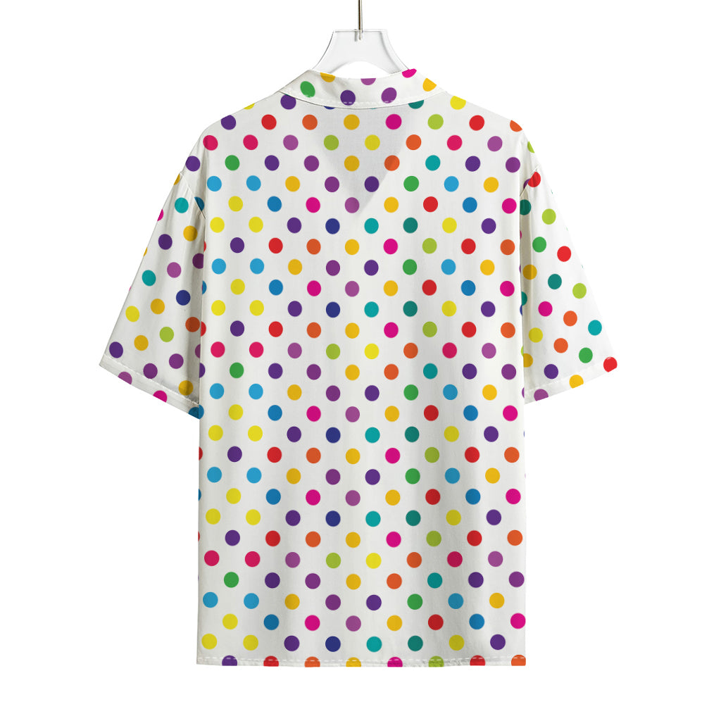 Colorful Polka Dot Pattern Print Rayon Hawaiian Shirt