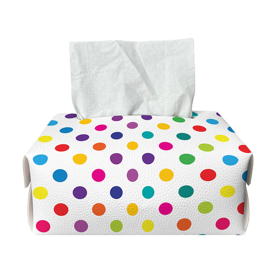 Colorful Polka Dot Pattern Print Rectangle Tissue Box Cover