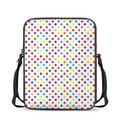 Colorful Polka Dot Pattern Print Rectangular Crossbody Bag