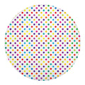 Colorful Polka Dot Pattern Print Round Blanket