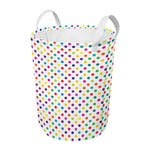 Colorful Polka Dot Pattern Print Round Laundry Basket