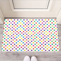 Colorful Polka Dot Pattern Print Rubber Doormat