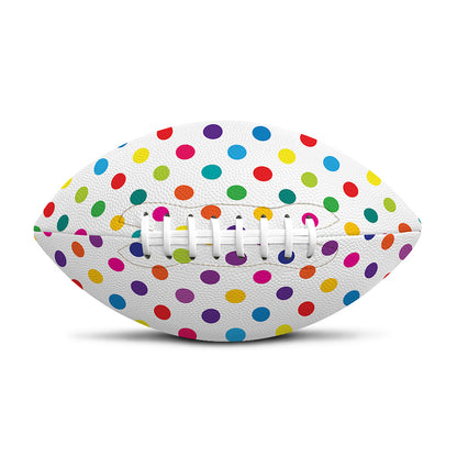 Colorful Polka Dot Pattern Print Rugby Ball