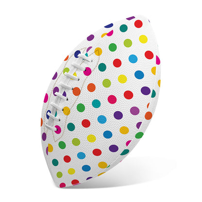 Colorful Polka Dot Pattern Print Rugby Ball