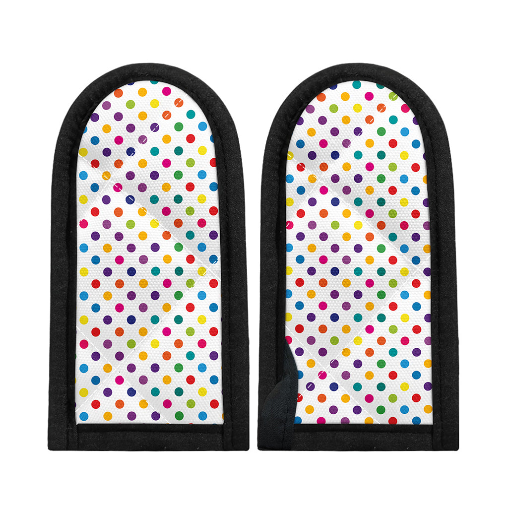Colorful Polka Dot Pattern Print Skillet Handle Cover
