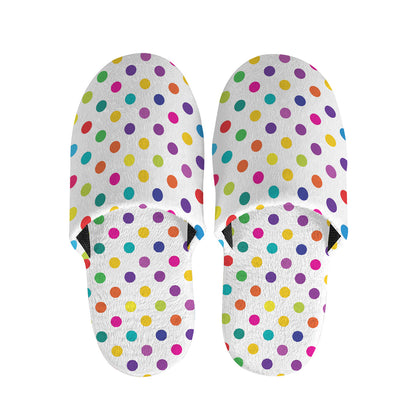 Colorful Polka Dot Pattern Print Slippers