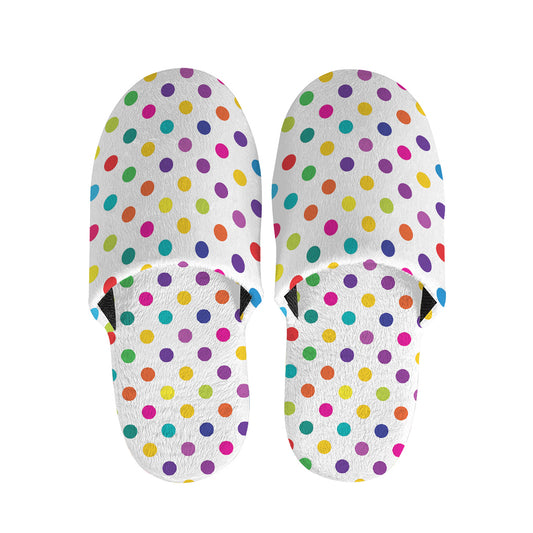 Colorful Polka Dot Pattern Print Slippers