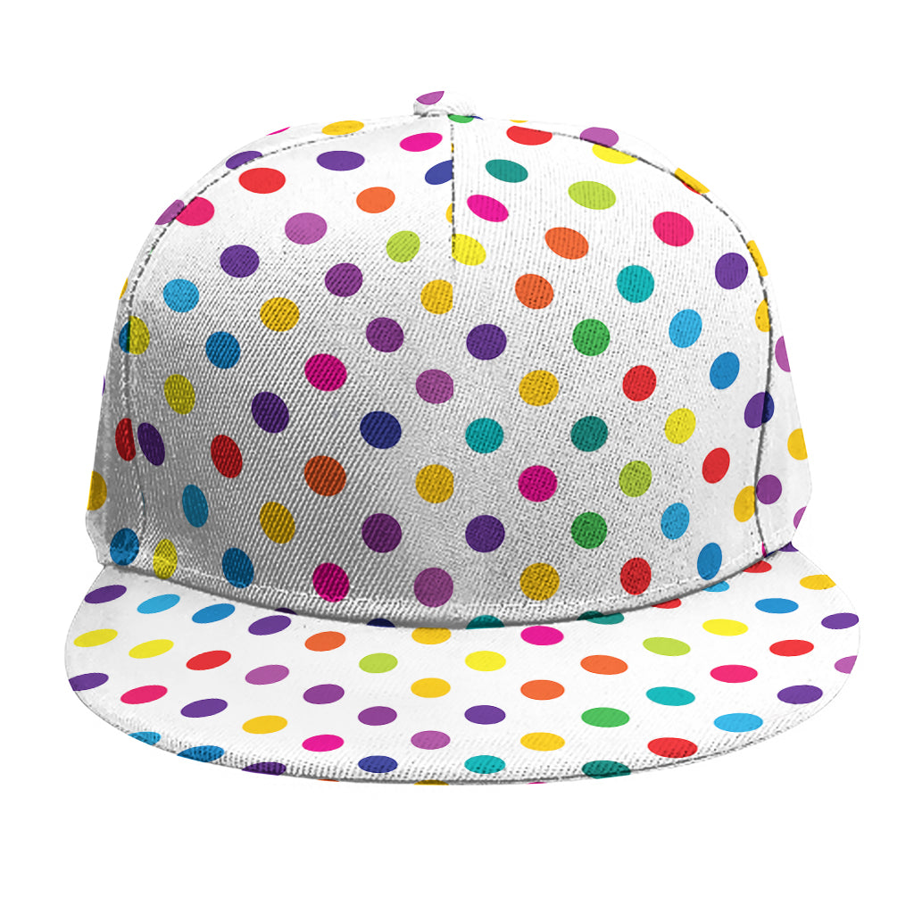Colorful Polka Dot Pattern Print Snapback Cap