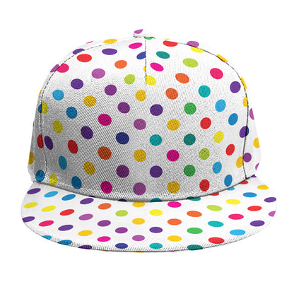 Colorful Polka Dot Pattern Print Snapback Cap
