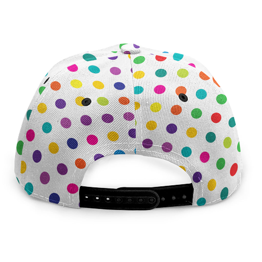 Colorful Polka Dot Pattern Print Snapback Cap