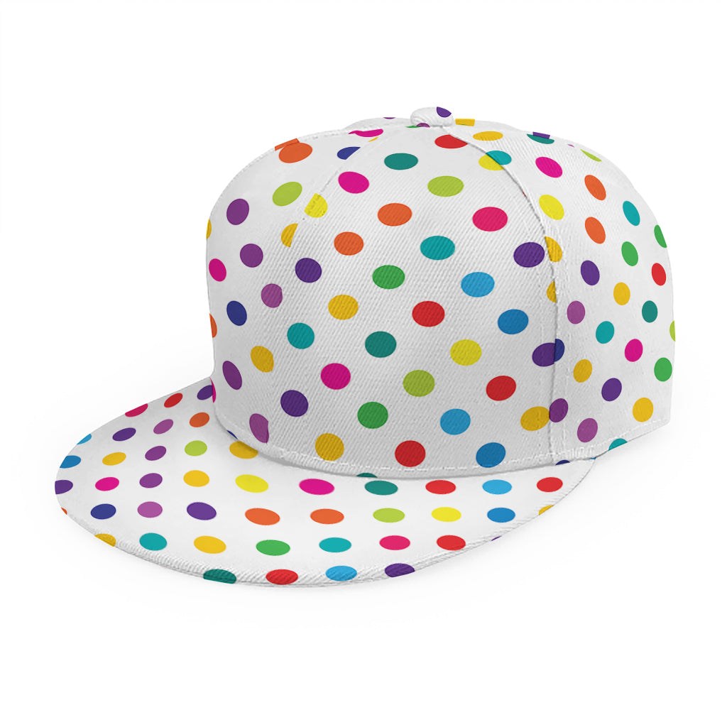 Colorful Polka Dot Pattern Print Snapback Cap
