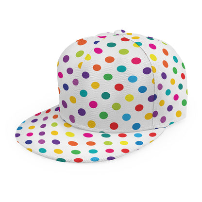 Colorful Polka Dot Pattern Print Snapback Cap