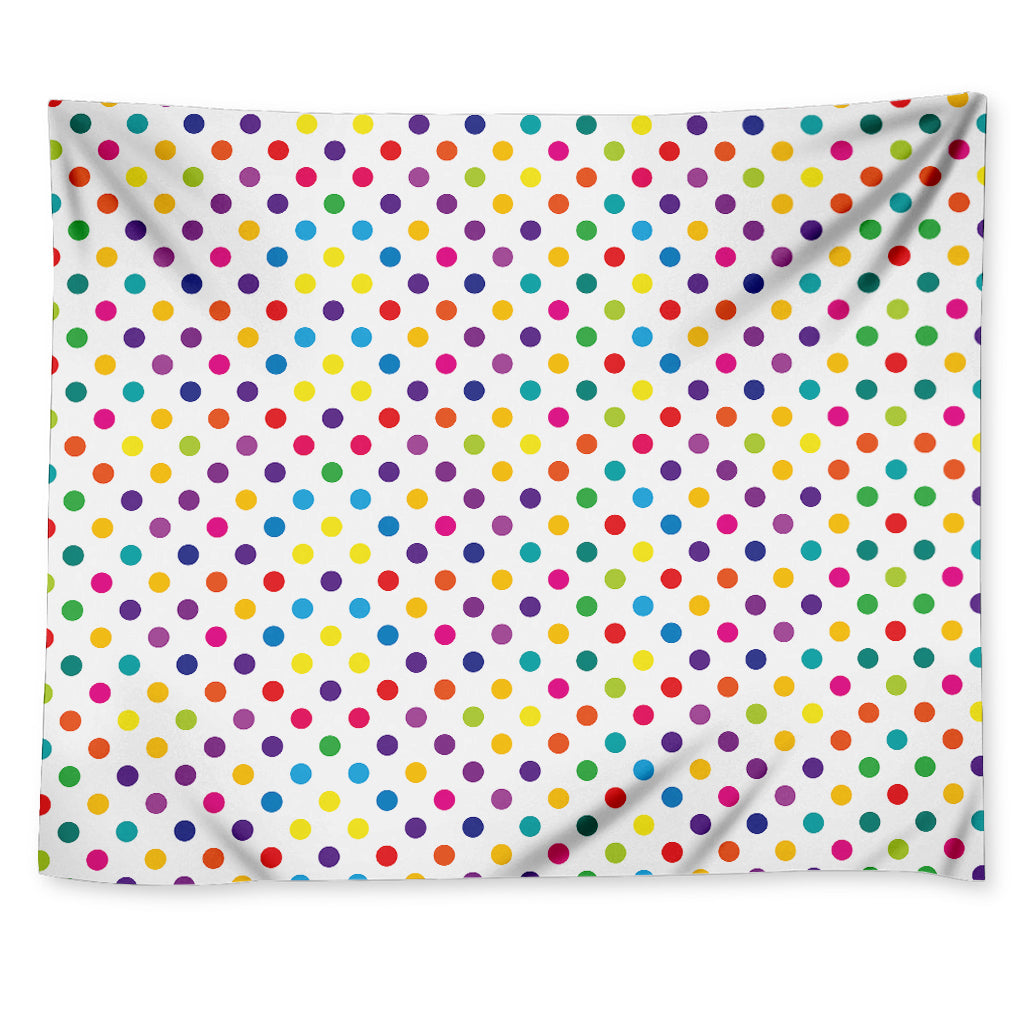 Colorful Polka Dot Pattern Print Tapestry