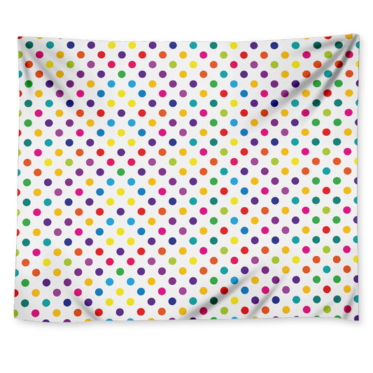 Colorful Polka Dot Pattern Print Tapestry