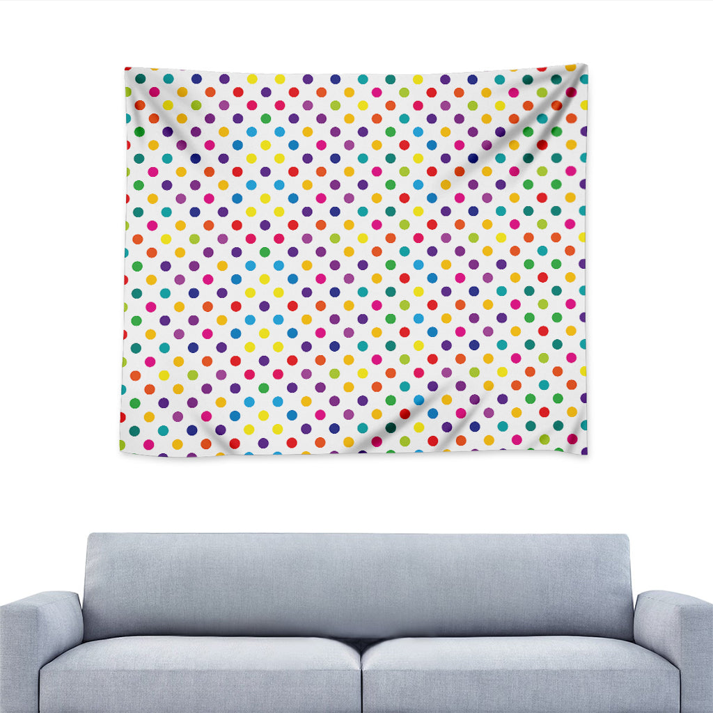 Colorful Polka Dot Pattern Print Tapestry