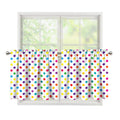 Colorful Polka Dot Pattern Print Tier Curtains