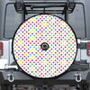 Colorful Polka Dot Pattern Print Tire Cover With Camera Hole