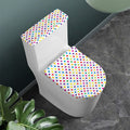 Colorful Polka Dot Pattern Print Toilet Lid And Tank Cover Set