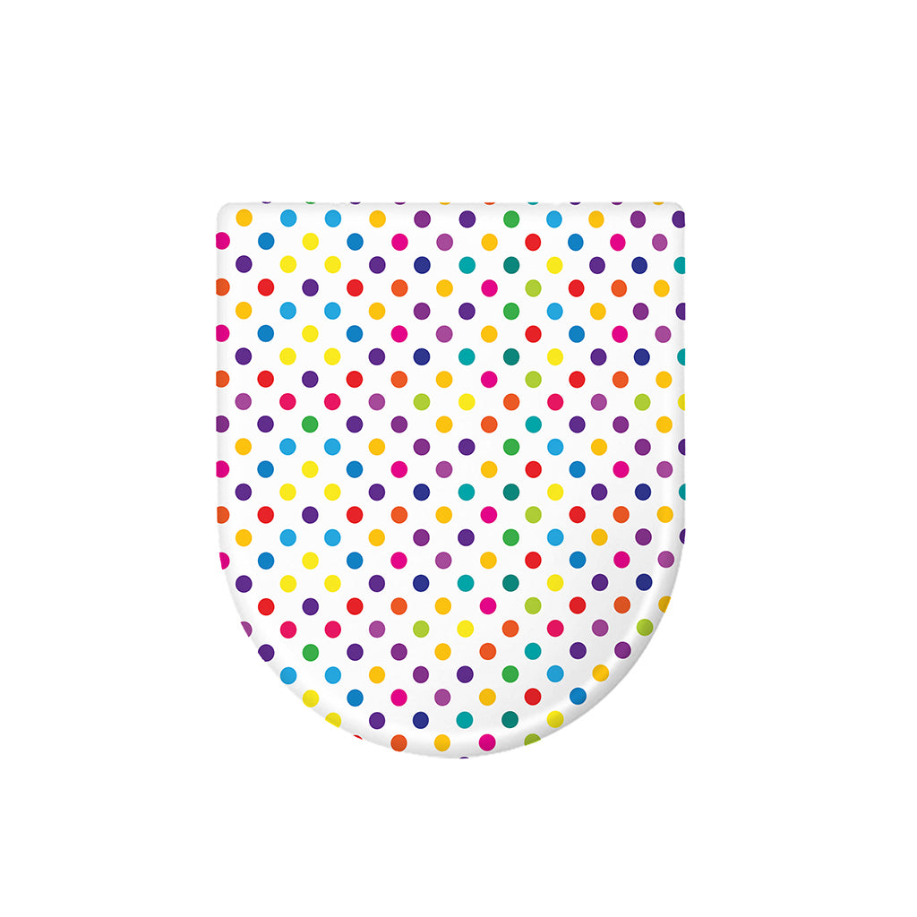 Colorful Polka Dot Pattern Print Toilet Lid Cover