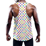 Colorful Polka Dot Pattern Print Training Tank Top