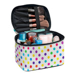 Colorful Polka Dot Pattern Print Travel Makeup Bag