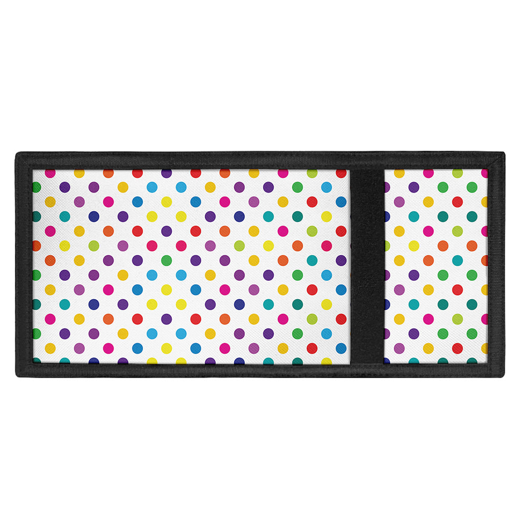 Colorful Polka Dot Pattern Print Trifold Wallet
