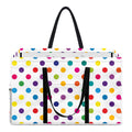 Colorful Polka Dot Pattern Print Utility Tote Bag