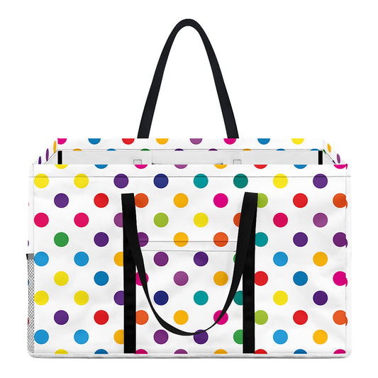 Colorful Polka Dot Pattern Print Utility Tote Bag