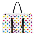 Colorful Polka Dot Pattern Print Utility Tote Bag