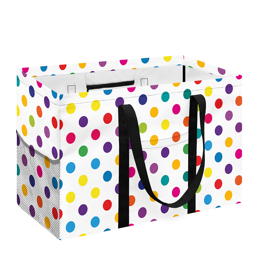 Colorful Polka Dot Pattern Print Utility Tote Bag