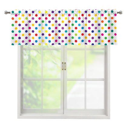 Colorful Polka Dot Pattern Print Window Valance