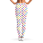 Colorful Polka Dot Pattern Print Women's Leggings