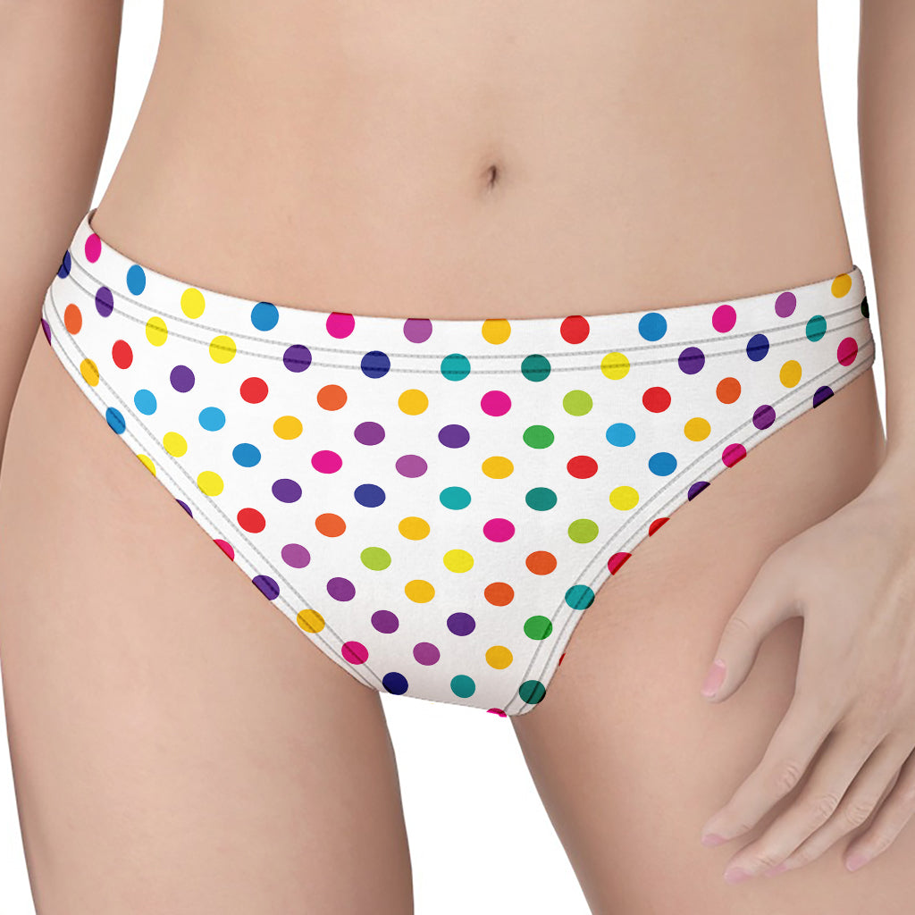 Colorful Polka Dot Pattern Print Women's Thong