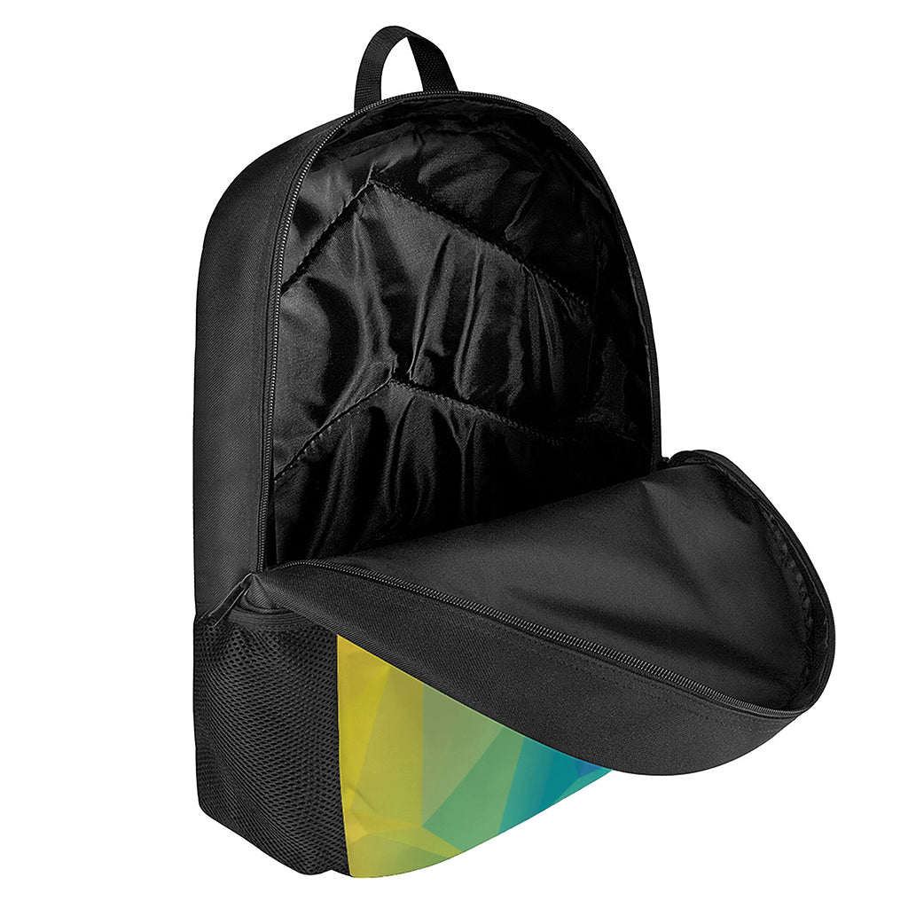 Colorful Polygonal Geometric Print 17 Inch Backpack