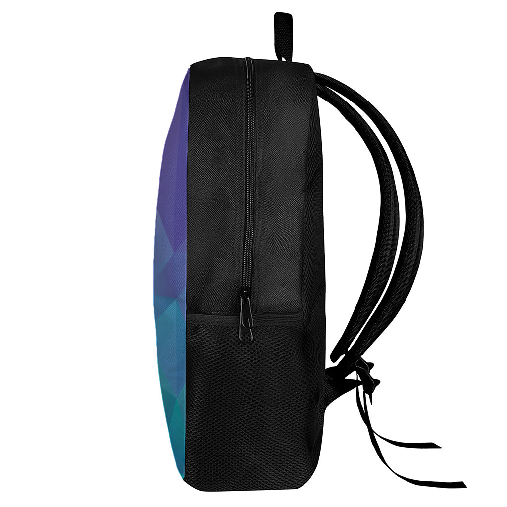 Colorful Polygonal Geometric Print 17 Inch Backpack