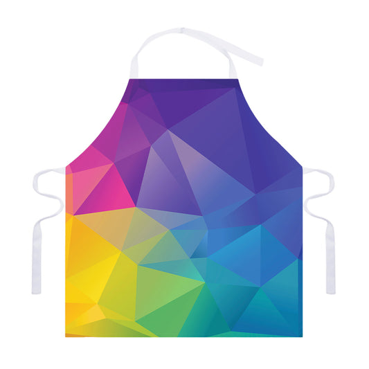 Colorful Polygonal Geometric Print Adjustable Apron