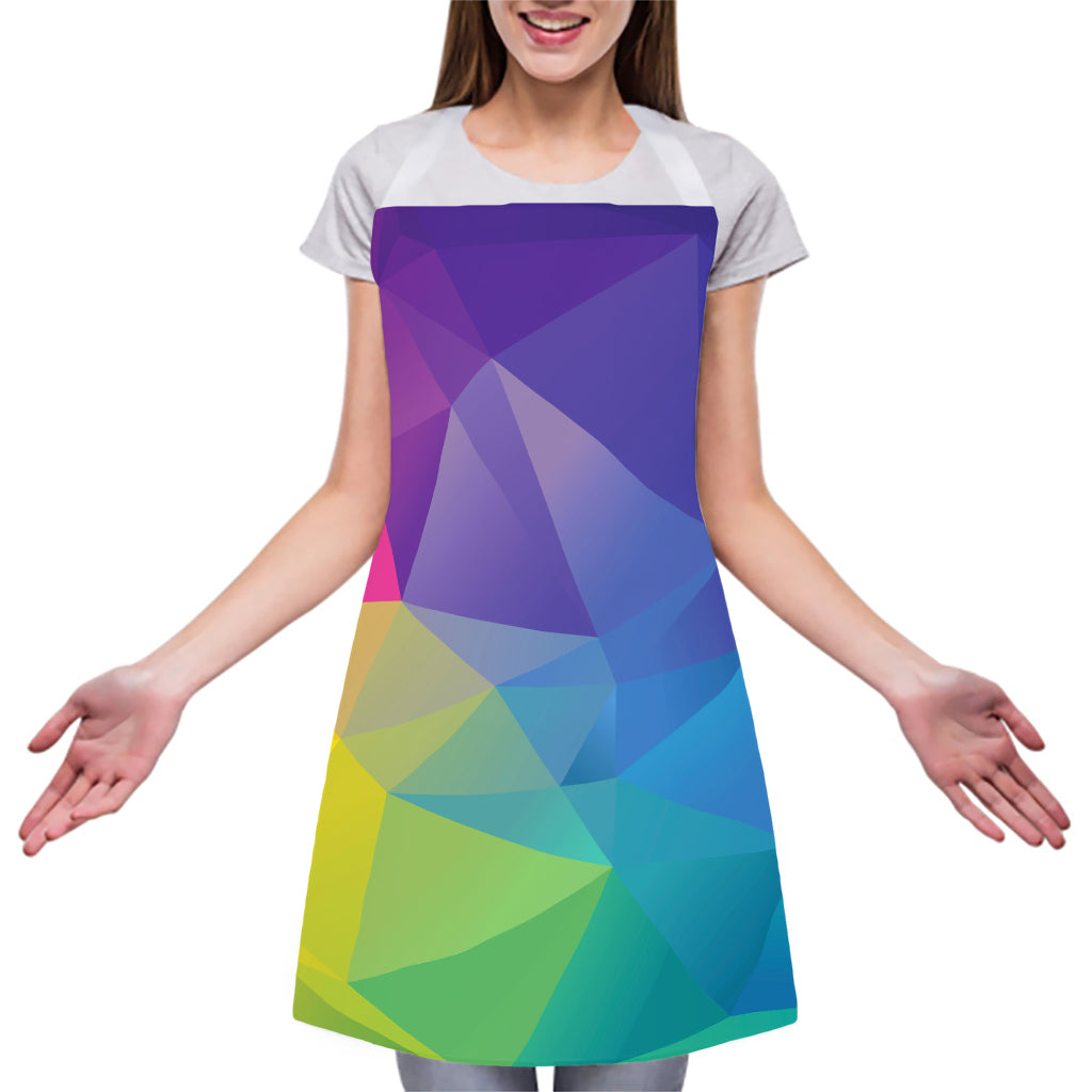 Colorful Polygonal Geometric Print Adjustable Apron